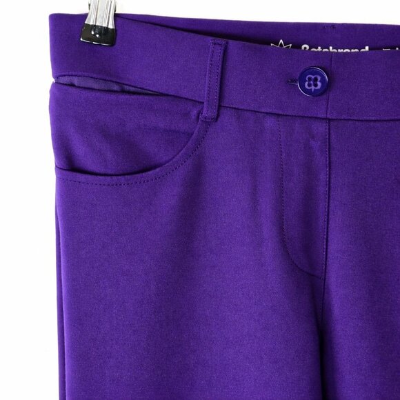 Betabrand Women's Purple Stretch 7 Pocket Yoga Pant, Aubergine, SP - Picture 3 of 8